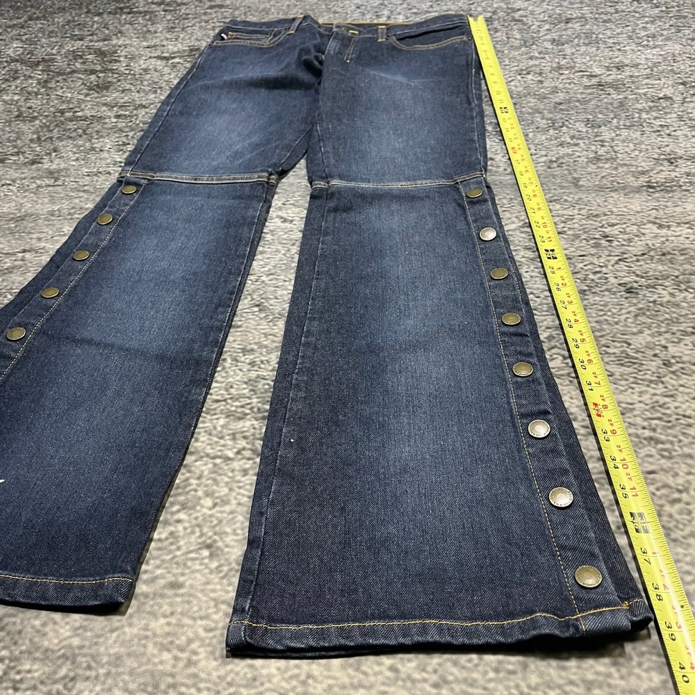 Polo Jeans Co. Womens 6 (30x32) Blue Stretch Bootcut W/ Snaps Western Low Rise - Picture 10 of 16